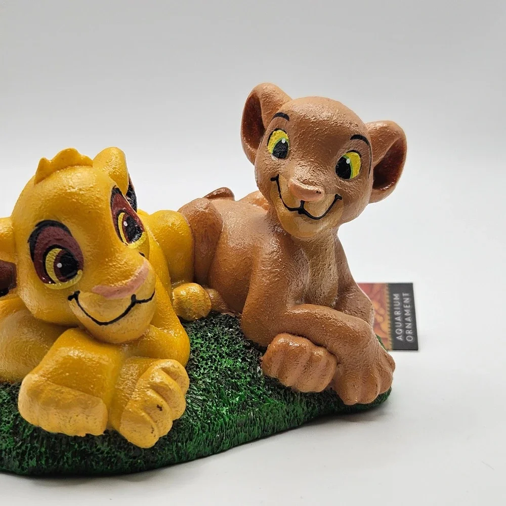 Disney The‎ Lion King Simba Nala Cubs Aquarium Fish Tank Ornament Figurine Decor